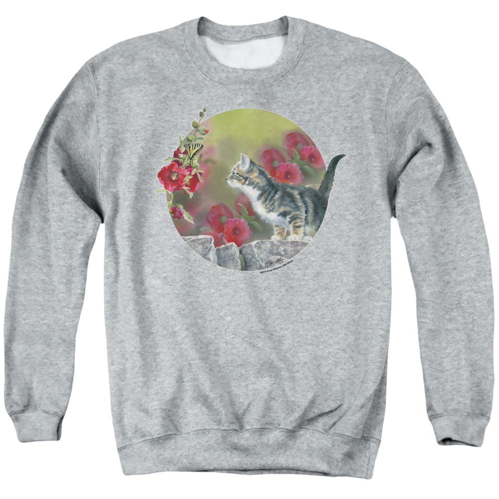 Wild Wings Kitten Flowers - Men's Crewneck Sweatshirt