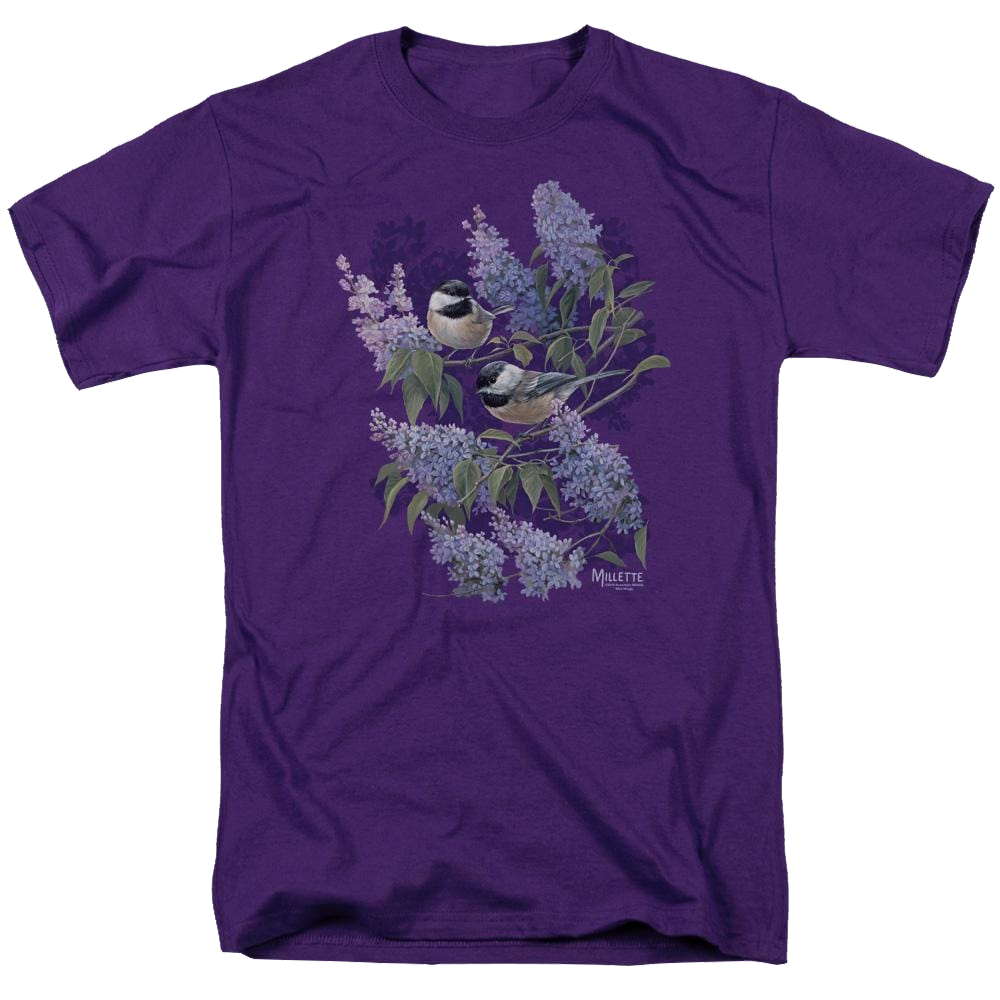 Wild Wings Chickadees And Lilacs - Men's Regular Fit T-Shirt