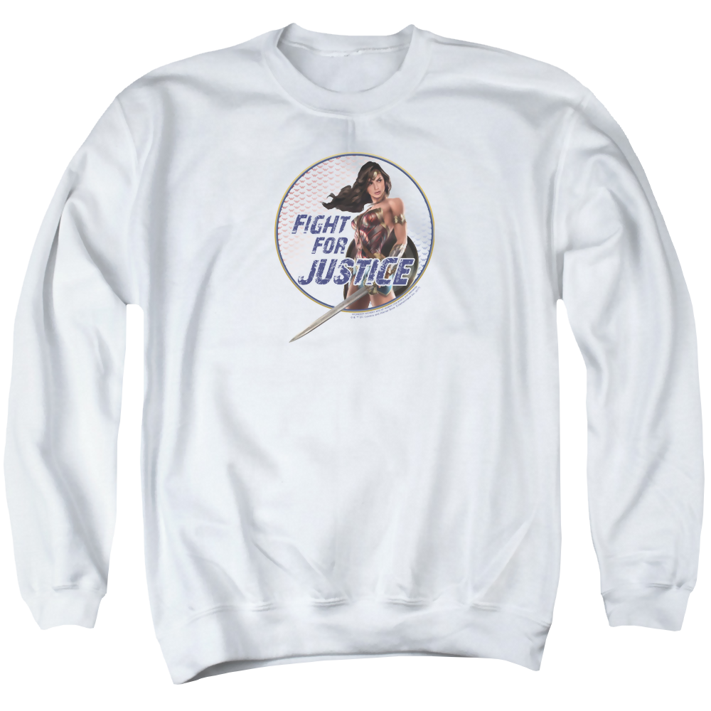 Wonder Woman Fight For Justice Men's Crewneck Sweatshirt