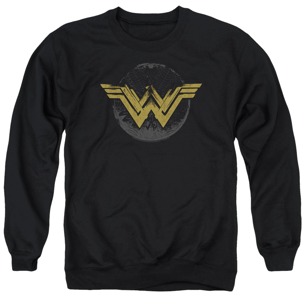 Wonder Woman Distressed Logo Men's Crewneck Sweatshirt