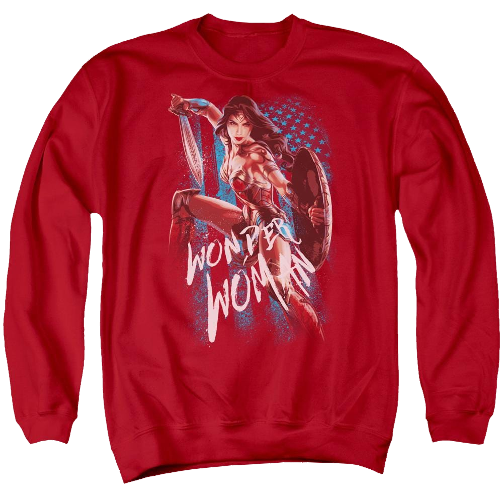 Wonder Woman American Hero Men's Crewneck Sweatshirt