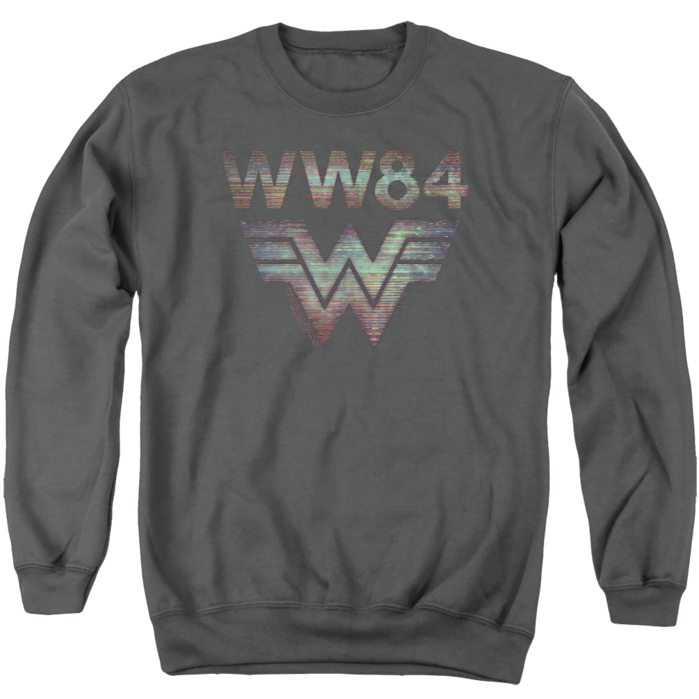 Wonder Woman 1984 Static Tv Lines - Men's Crewneck Sweatshirt