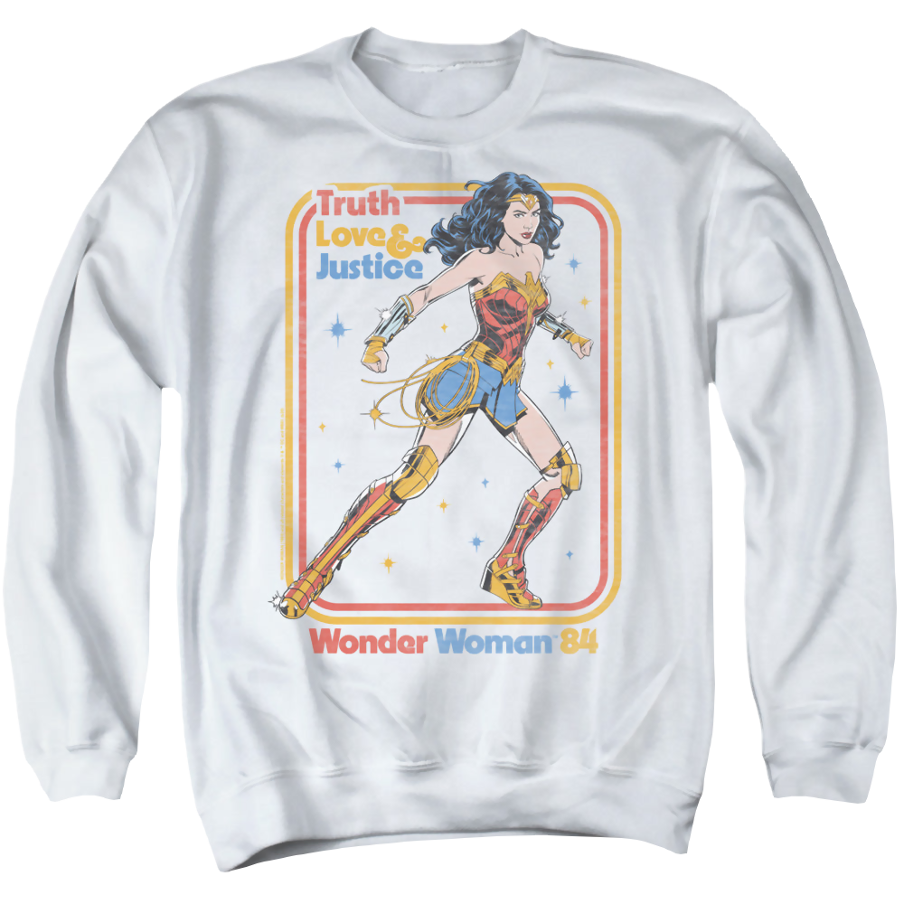 Wonder Woman 1984 Retro Justice 84 - Men's Crewneck Sweatshirt