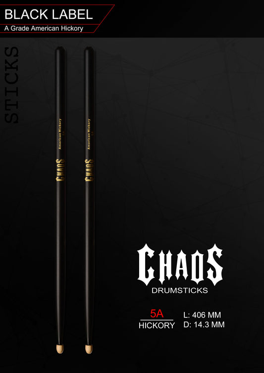 Chaos 5A Drum Sticks - Chromatics Red