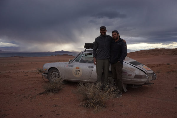 Nico and Mark make it to Achit Lake on the Peking to Paris Rally