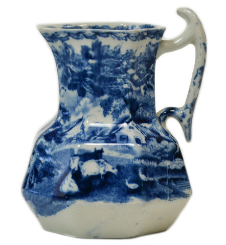 Blue and white jug