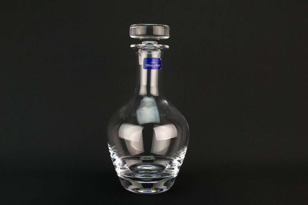 Villeroy & Boch Glass Ovoid Decanter, German