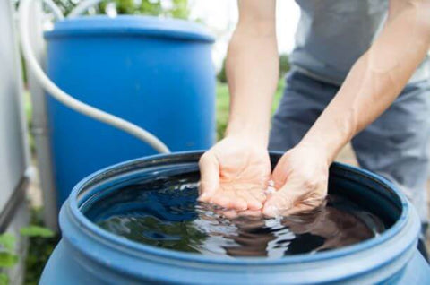 using barrel to conserve water