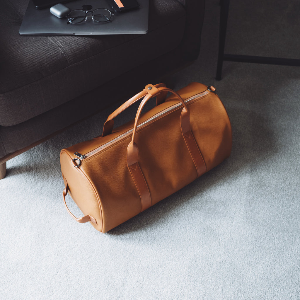 leather weekender