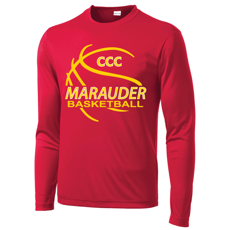 red long sleeve dri fit shirt