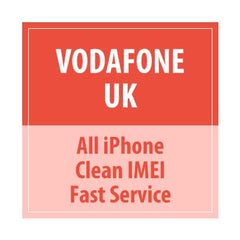 Vodafone UK All iPhone Clean IMEI Fast Service - Delivery Time : 5 days