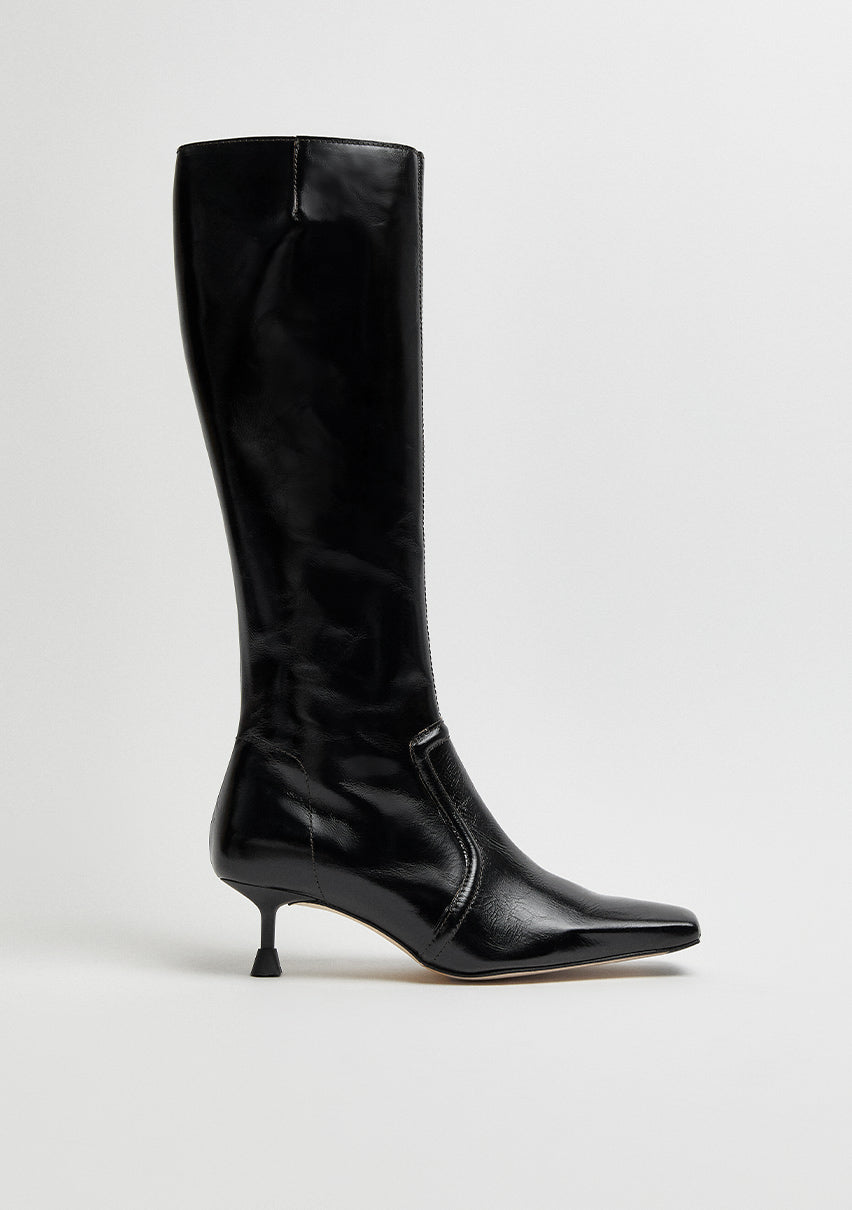 Vikki Black Tall Boots - Miista USA product image