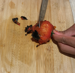 char grill scorch tomato 