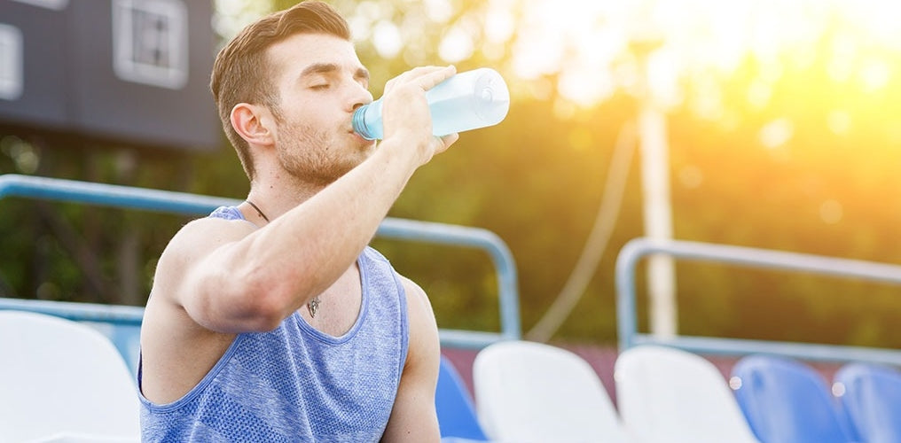 Man drinking water