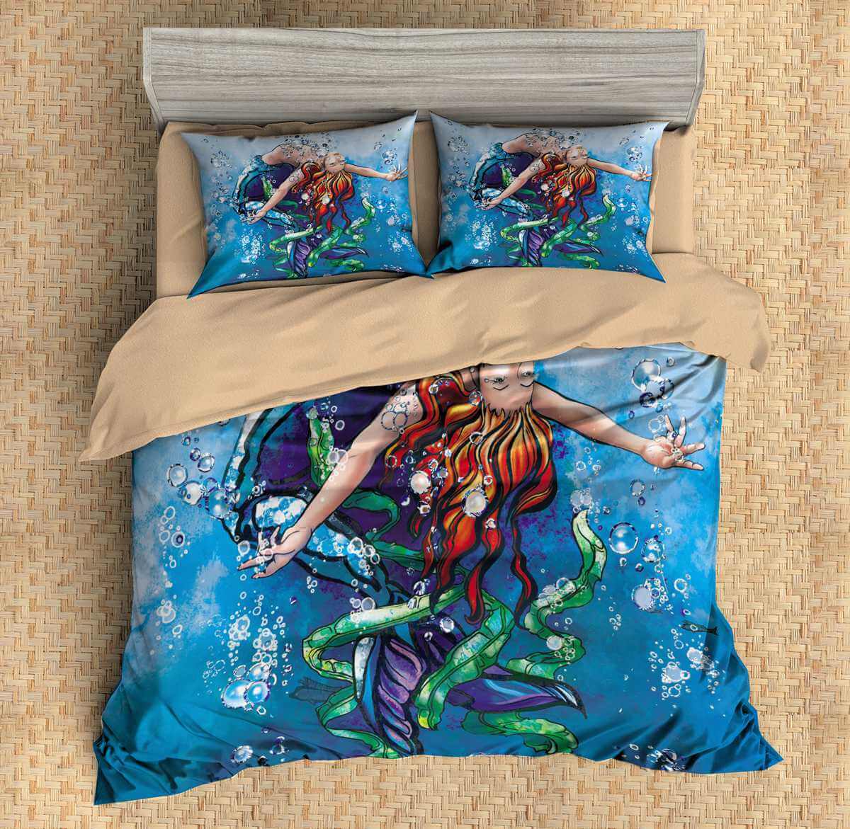 3d Customize The Little Mermaid Bedding Set Duvet Cover Set