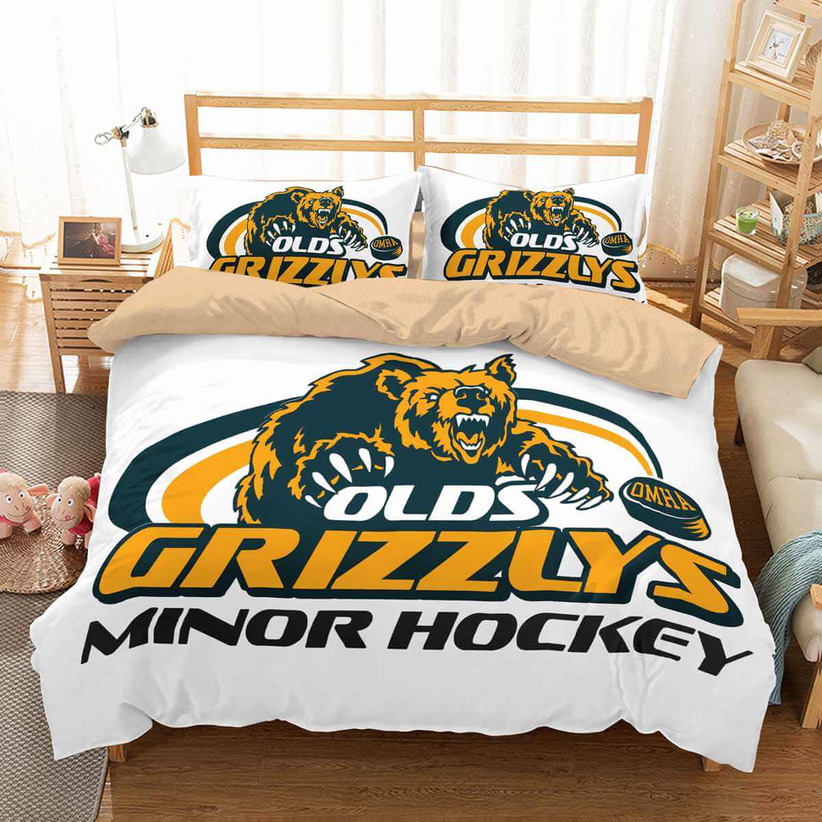 3d Customize Olds Minor Hockey Bedding Set Duvet Cover Set Bedroom