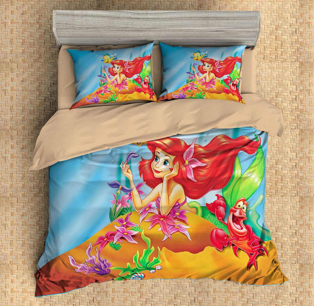 3d Customize The Little Mermaid Bedding Set Duvet Cover Set