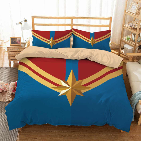 3d Customize Captain Marvel Bedding Set Duvet Cover Set Bedroom