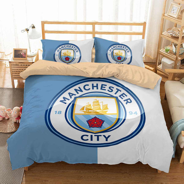 3d Customize Man City Bedding Set Duvet Cover Set Bedroom Set