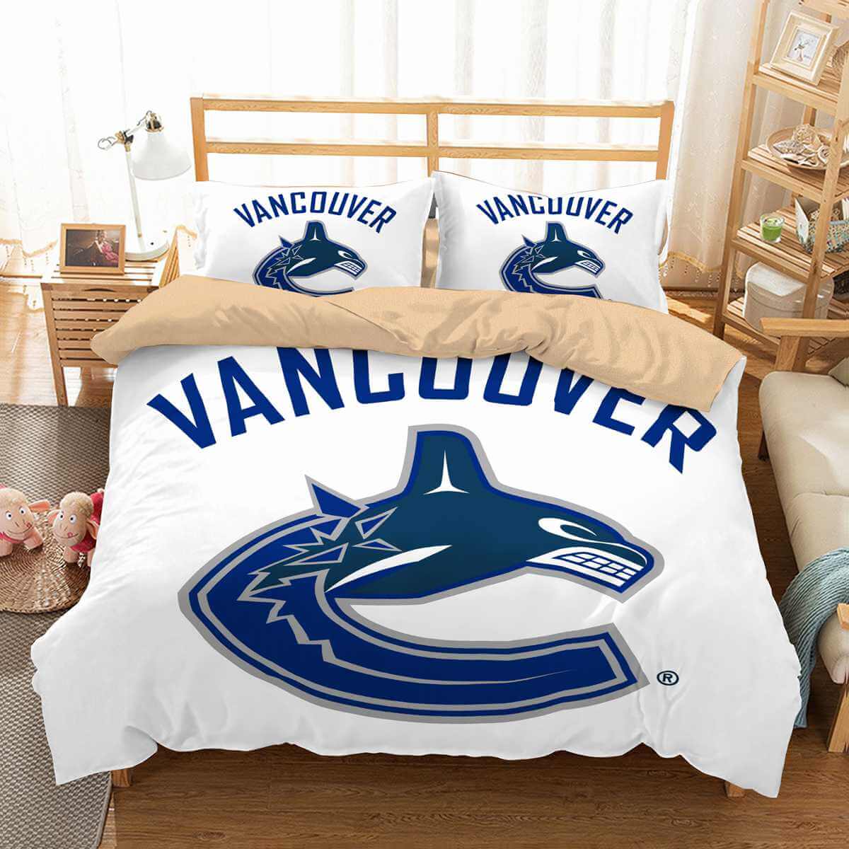 3d Customize Vancouver Canucks Bedding Set Duvet Cover Set Bedroom