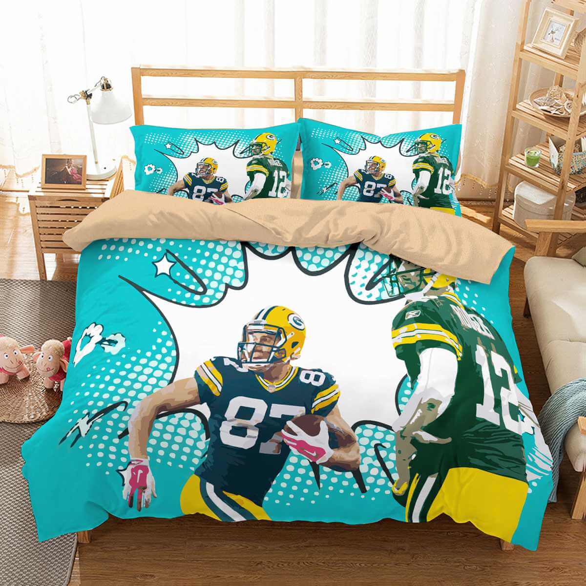 3d Customize Green Bay Packers Bedding Set Duvet Cover Set Bedroom