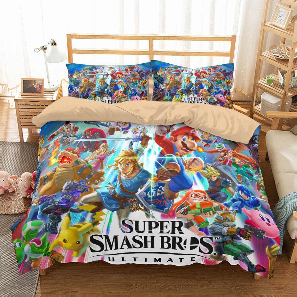 3D Customize Super Smash Bros Ultimate Bedding Set Duvet Cover Set Bed |  Three Lemons Hometextile