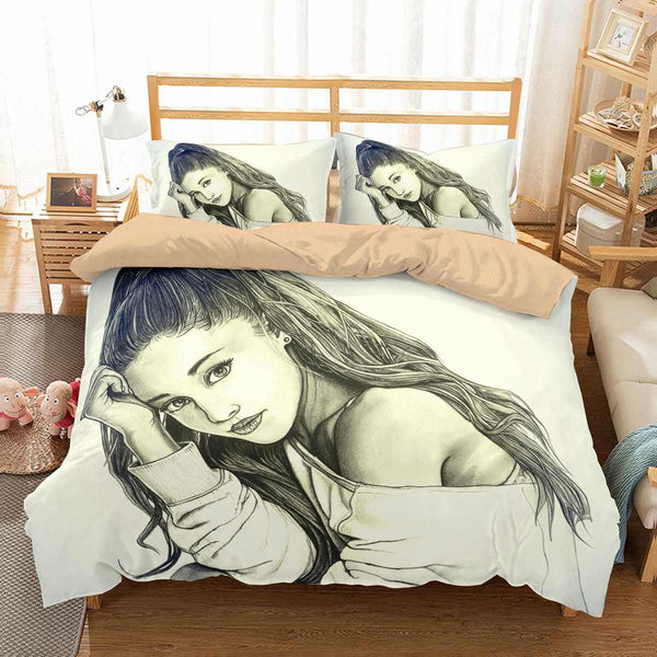 3d customize ariana grande bedding set duvet cover set bedroom set bedlinen