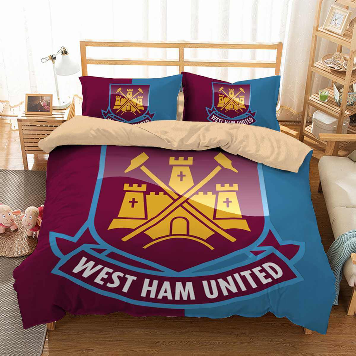 3d Customize West Ham United Bedding Set Duvet Cover Set Bedroom