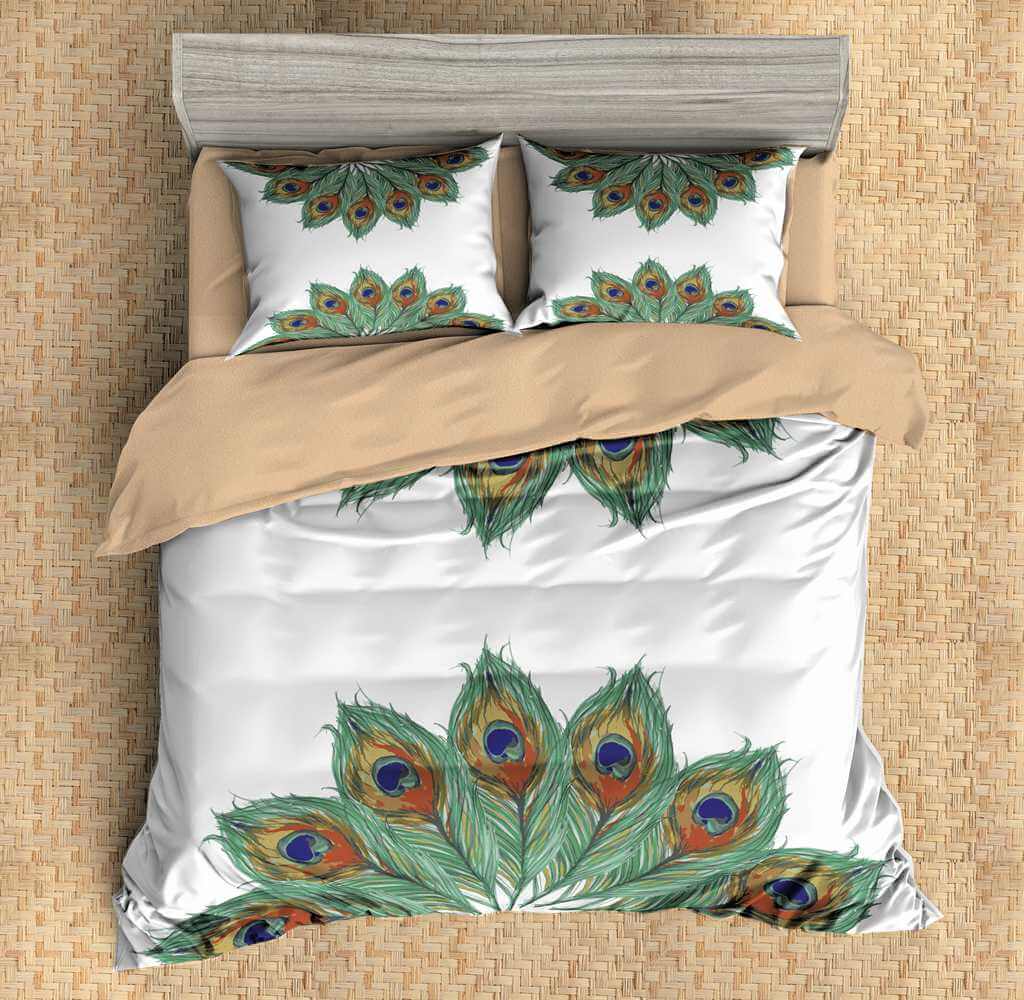 3d Customize Peacock Feathers Bedding Set Duvet Cover Set Bedroom Set Bedlinen