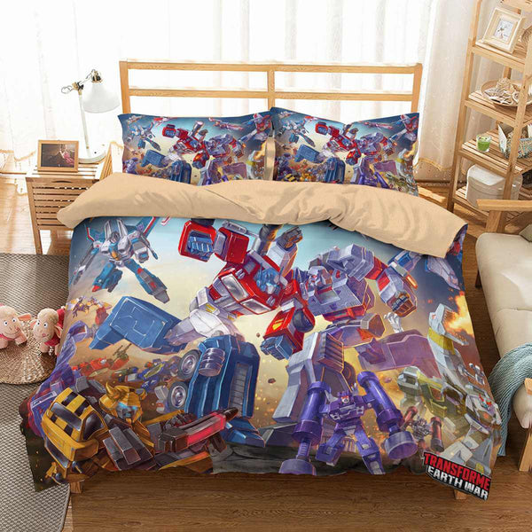 3d Customize Transformers Earth Wars Bedding Set Duvet Cover Set