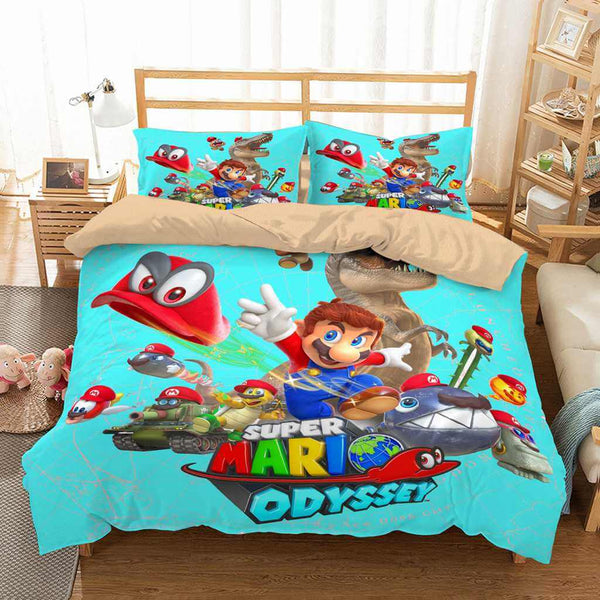 3d Customize Super Mario Odyssey Bedding Set Duvet Cover Set