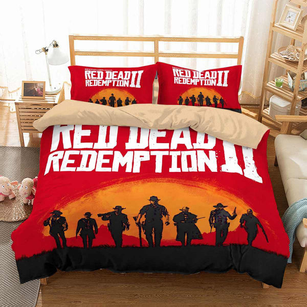 3d Customize Red Dead Redemption 2 Bedding Set Duvet Cover Set