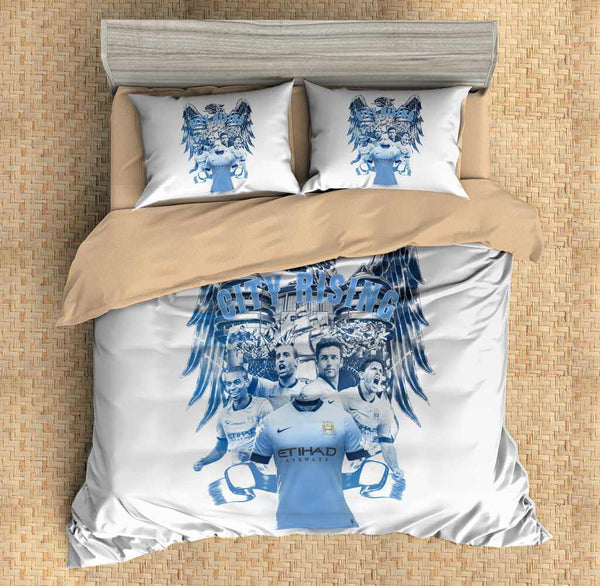 3d Customize Man City Bedding Set Duvet Cover Set Bedroom Set