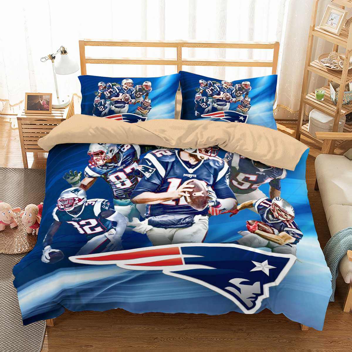 3d Customize New England Patriots Bedding Set Duvet Cover Set