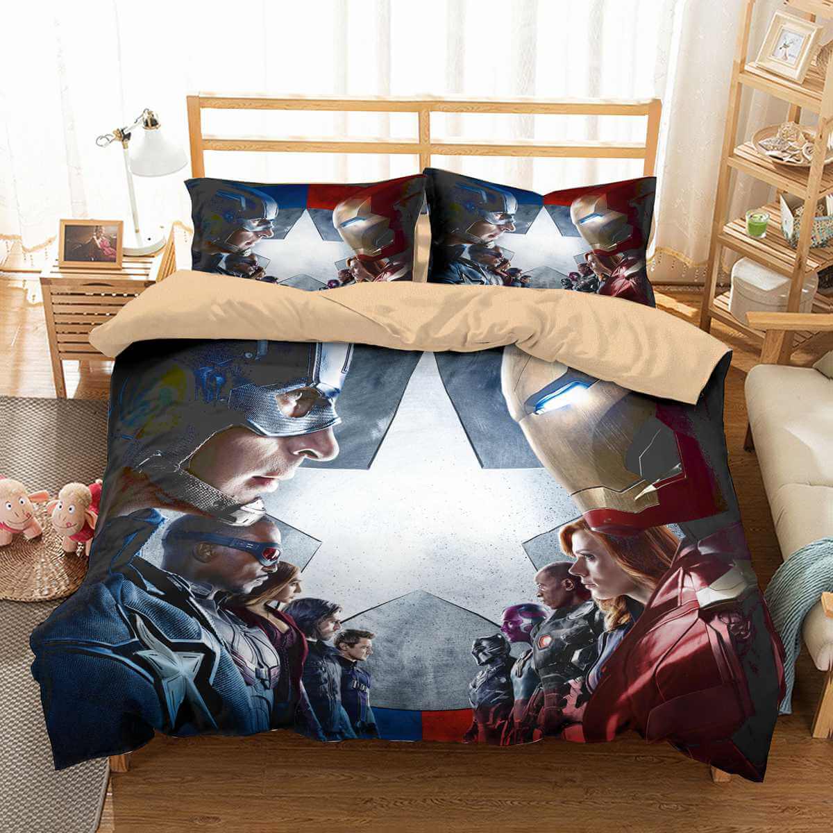3d Customize Captain America Civil War Bedding Set Duvet Cover Set Bed Three Lemons Hometextile