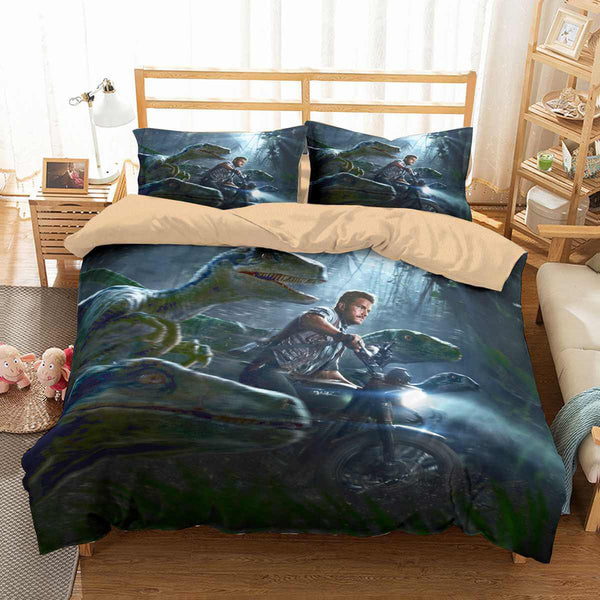 3d customize jurassic world bedding set duvet cover set bedroom set
