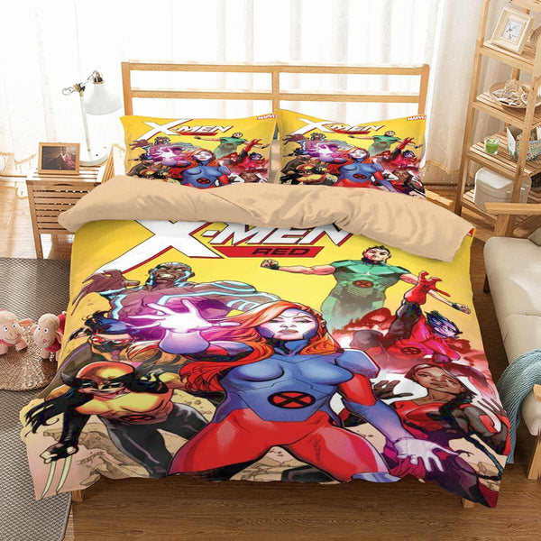 3d Customize X Men Red Team Bedding Set Duvet Cover Set Bedroom