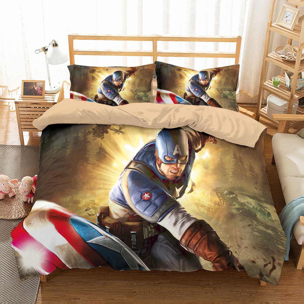 3d Customize Captain America Bedding Set Duvet Cover Set Bedroom