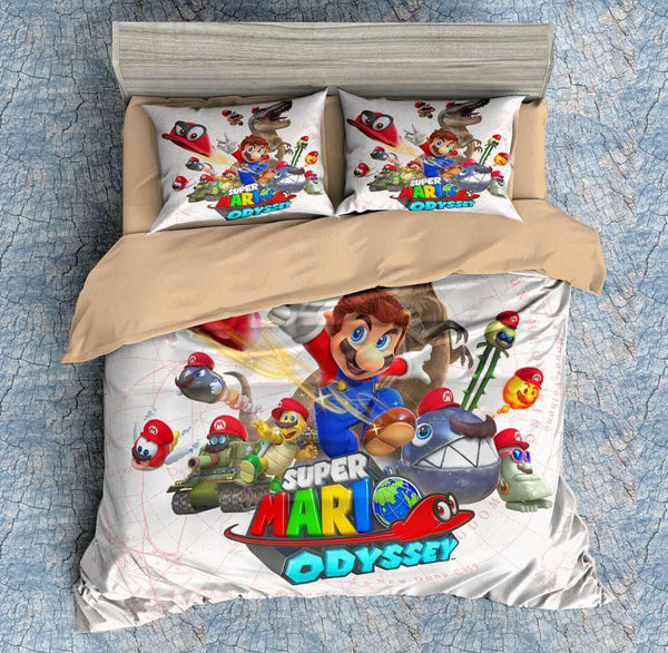 3d Customize Super Mario Odyssey Bedding Set Duvet Cover Set