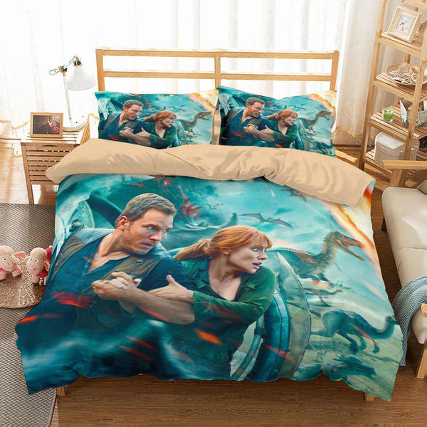 3d customize jurassic world fallen kingdom bedding set duvet cover