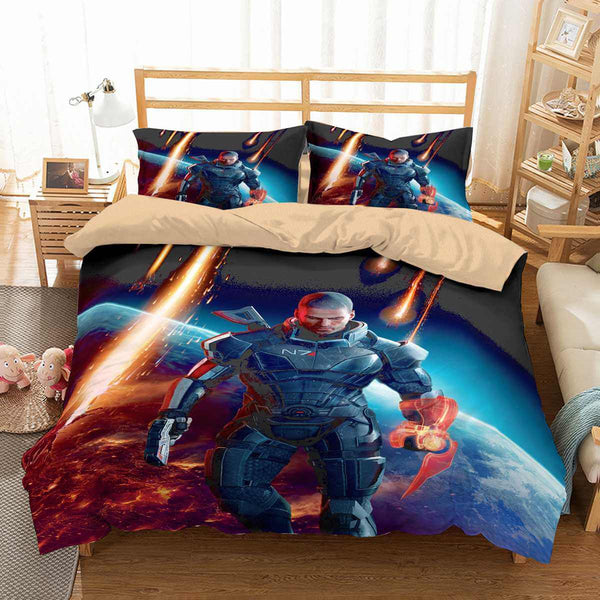 3d Customize Mass Effect Bedding Set Duvet Cover Set Bedroom Set Bedlinen