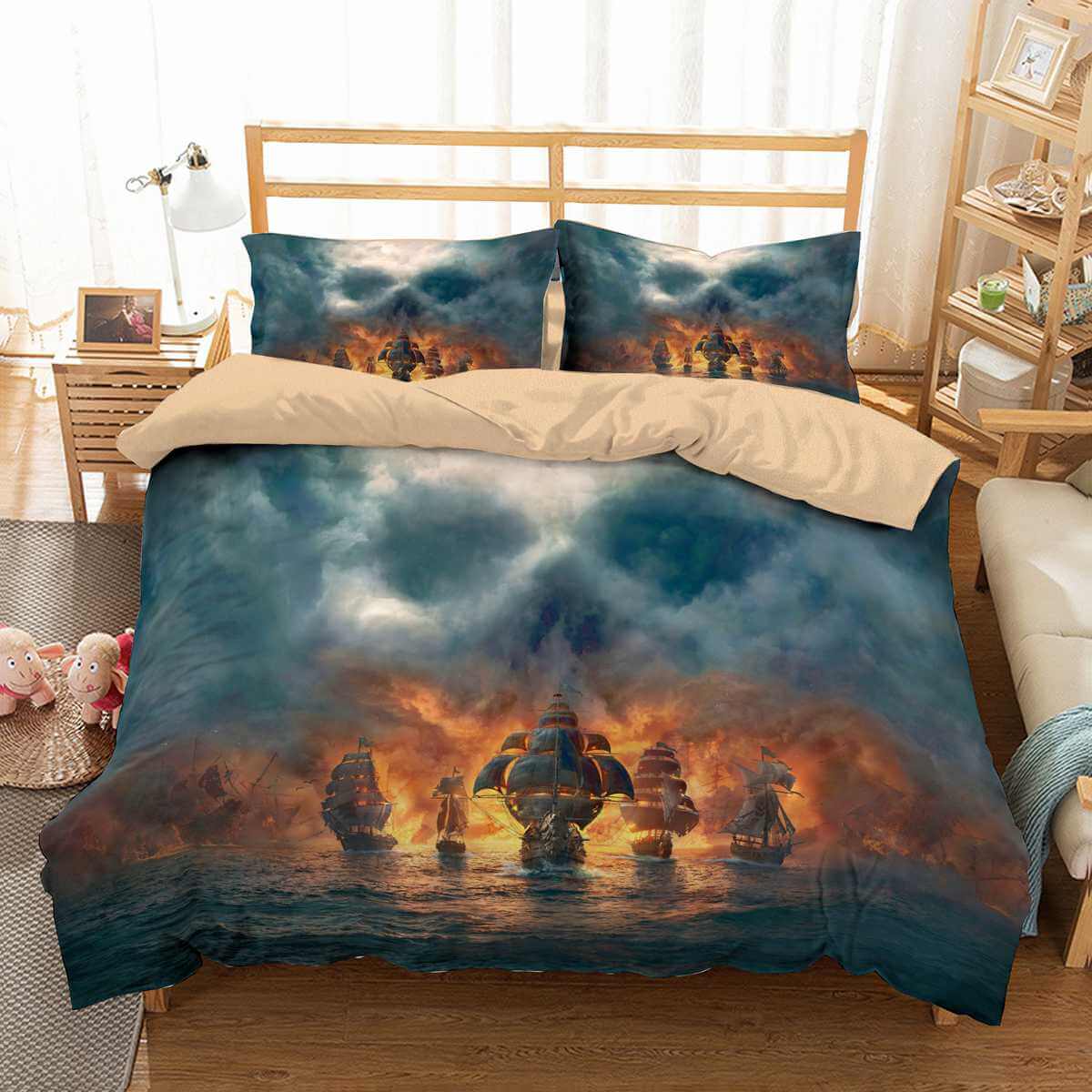 3d Customize Pirate Ship Bedding Set Duvet Cover Set Bedroom Set