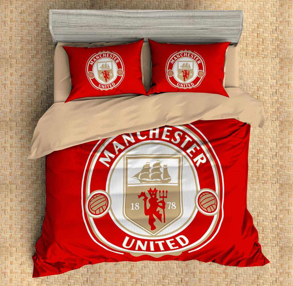 3d Customize Manchester United F C Bedding Set Duvet Cover Set