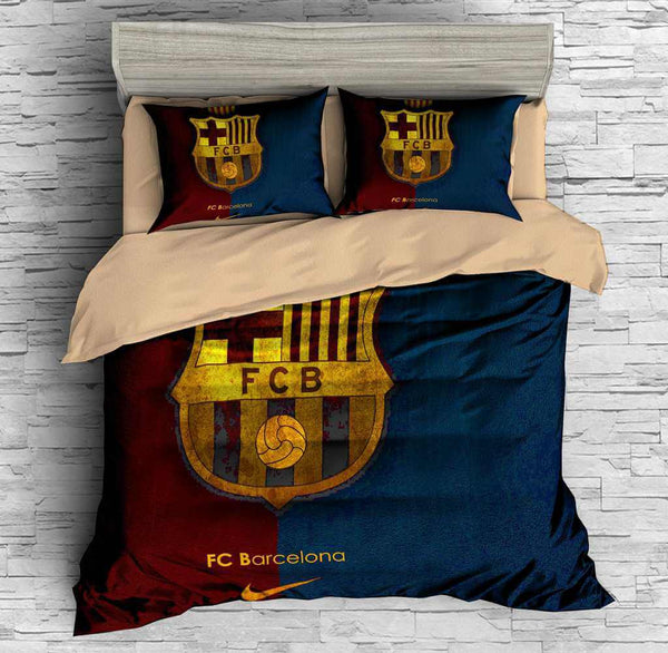 3d customize fc barcelona bedding set duvet cover set bedroom set bedlinen