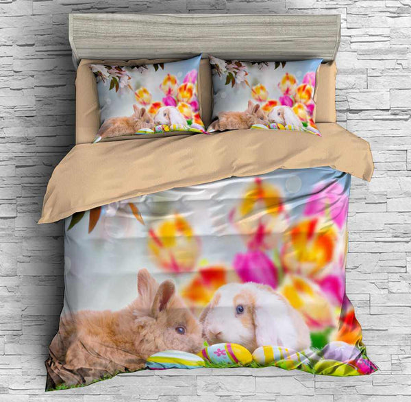 3D Customize Easter Bunny Bedding Set Duvet Cover Set Bedroom Set Bedl ...