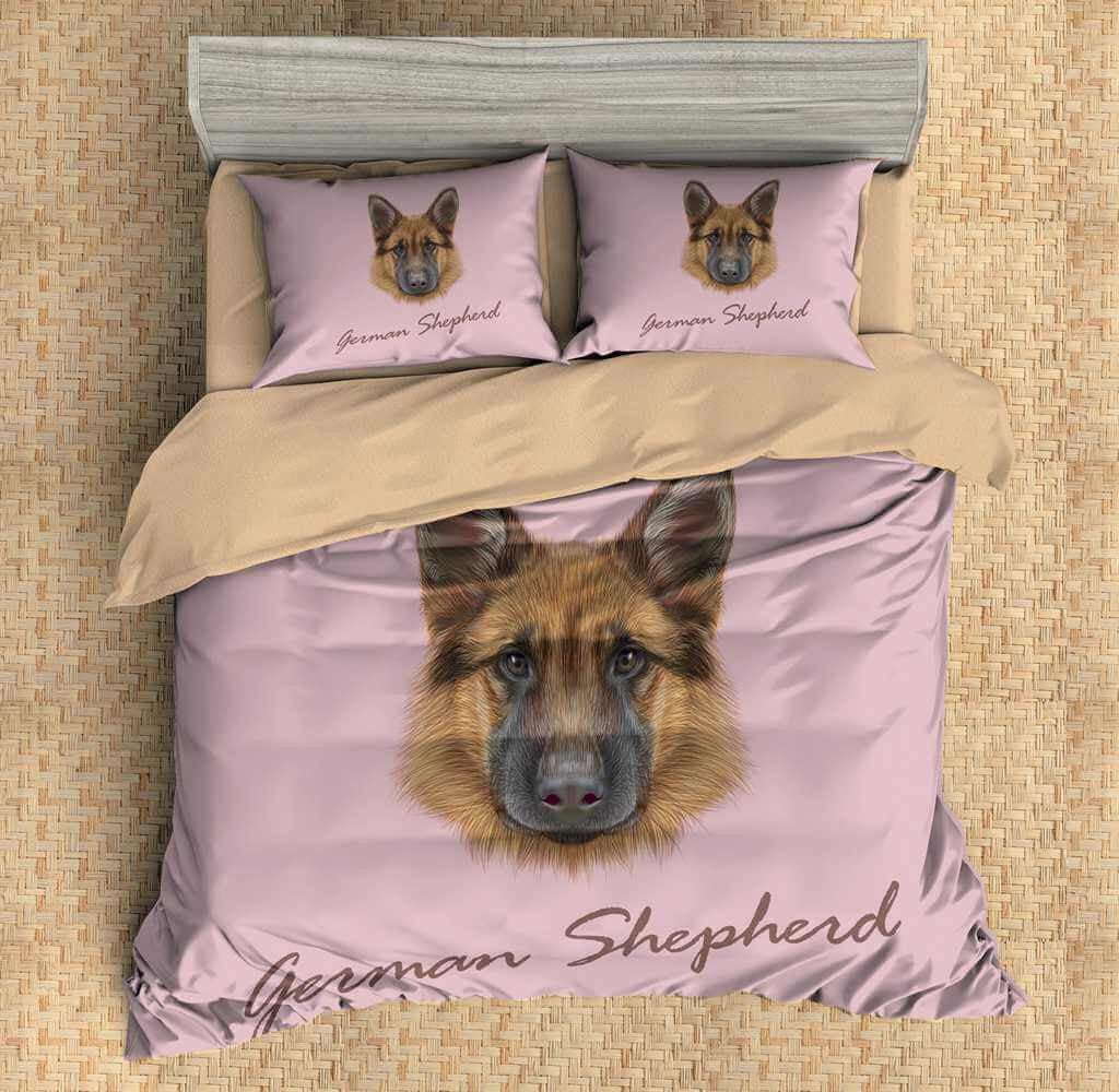 3d Customize German Shepherd Bedding Set Duvet Cover Set Bedroom