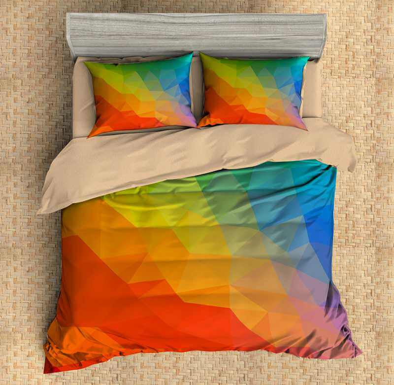 rainbow bedding