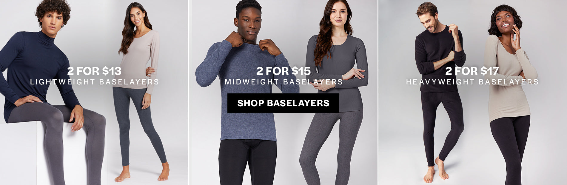 32 Degrees: 2 Baselayer Tops or Bottoms $13.00