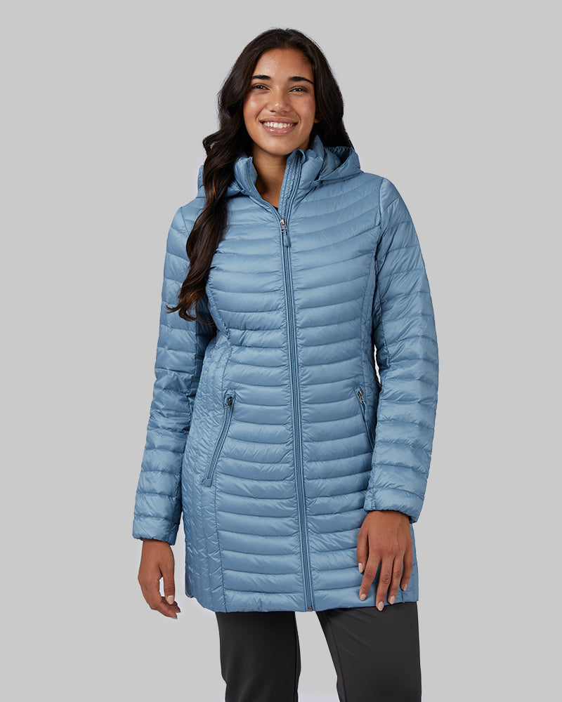 Women's Ultra-Light Down Packable 3/4 Jacket