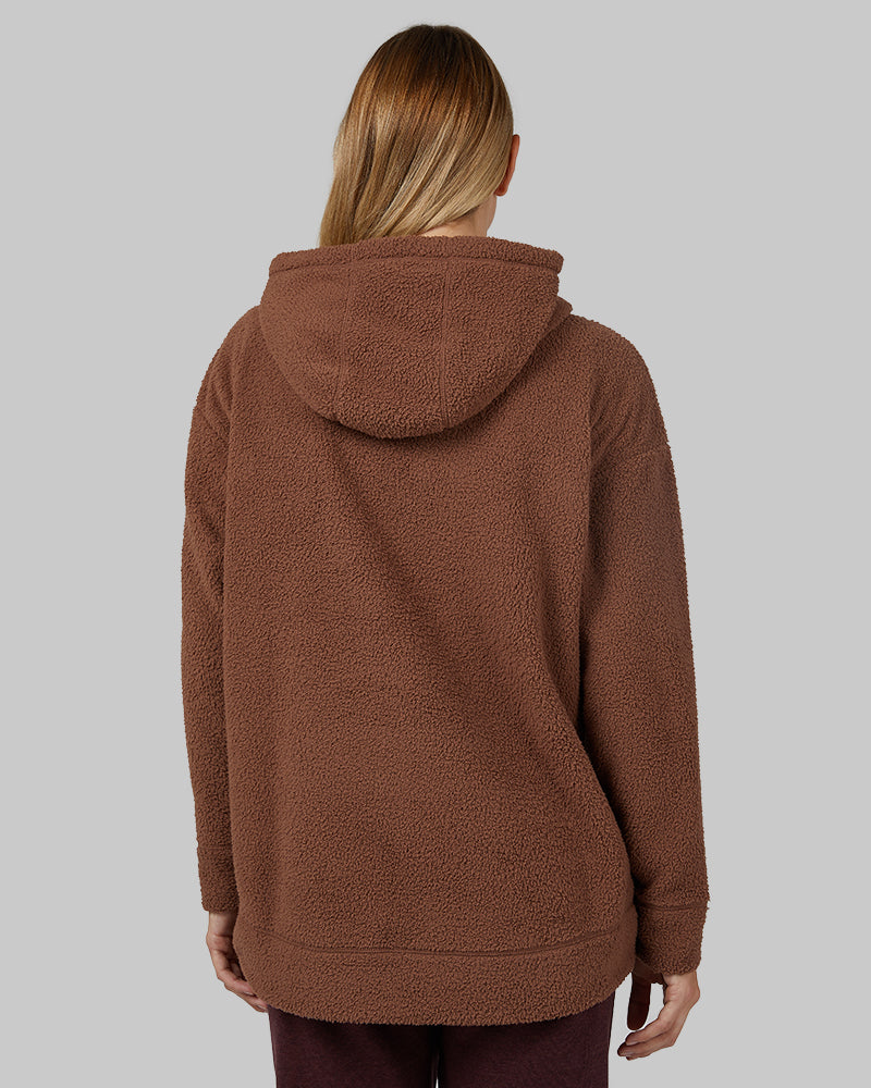 WOMEN'S SHORTHAIR SHERPA PULLOVER HOODIE